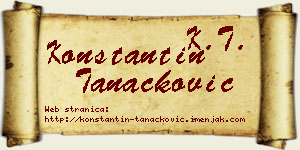 Konstantin Tanacković vizit kartica